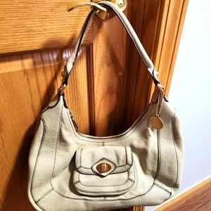 EUC cream leather BCBG bag
